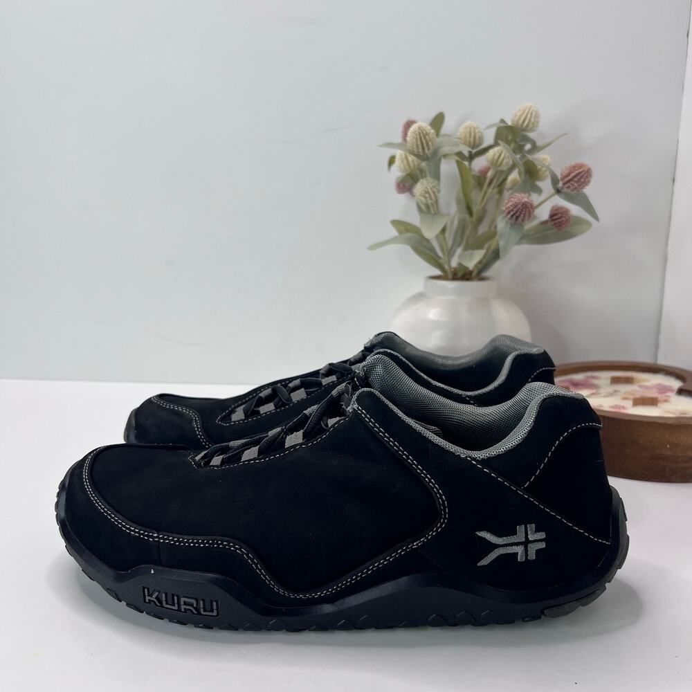 Kuru Chicane Trail Hiking Comfort Sneaker Jet Black/Gray Men 11.5 Wide NWOB